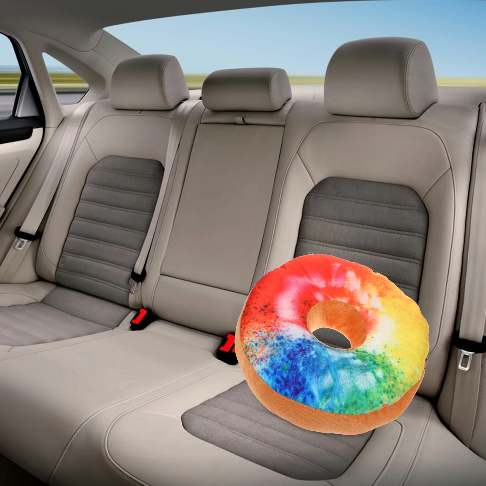 

Chocolate Donut Simulation Doughnut Throw Pillow 3D Simulation Soft Decorative Throw Pillow Office Seat Cushion Noon Break Sweet