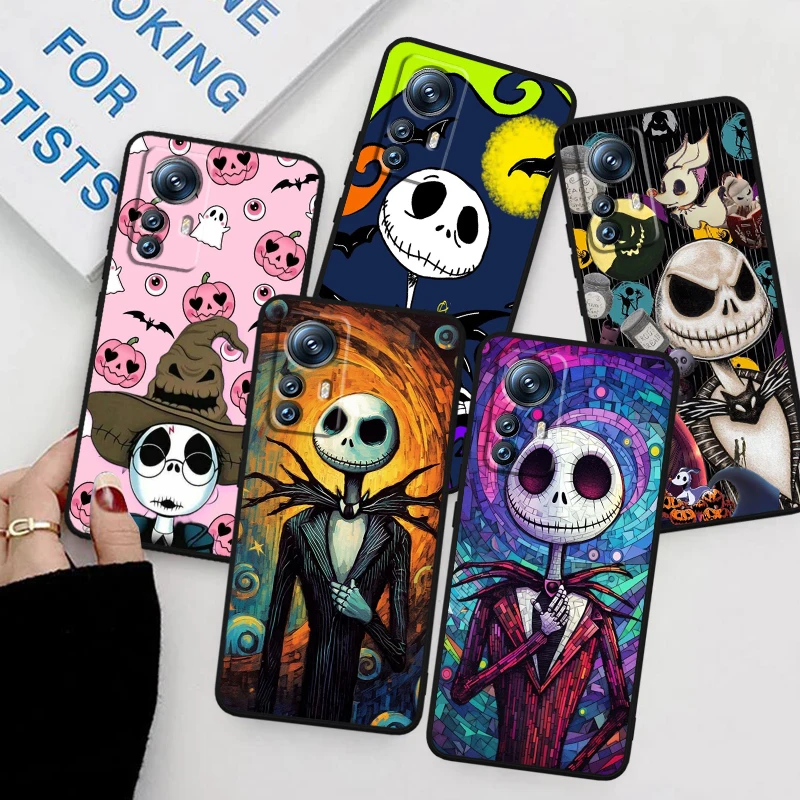 

Disney Jack Skellington Anime For Xiaomi Mi 14 13T 13 12T 12 11T 11i 11 10T 10 Pro Lite Ultra 5G Black Funda Phone Case