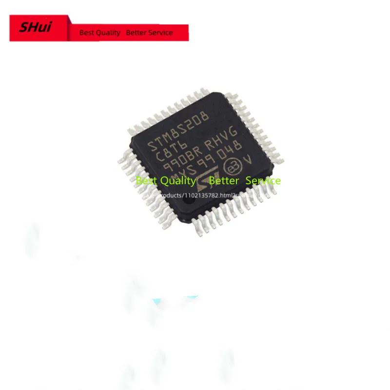 5PCS STM8S208C8T6  STM8 STM8S STM8S208 STM8S208C STM8S208C8 New Original IC MCU 8BIT 64KB FLASH LQFP-48
