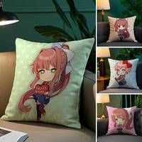 D-Doki Doki L-Literature Club Pillow Case Cozy Plush Pillow Cover Double Side Printed – Home Gift for Bedroom Decor