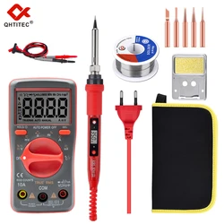 QHTITEC UM16 Large Screen Multimeter 908S Kit Auto Ranging 6000 Counts Temperature Voltage Measures Tester Multimetro Backlight