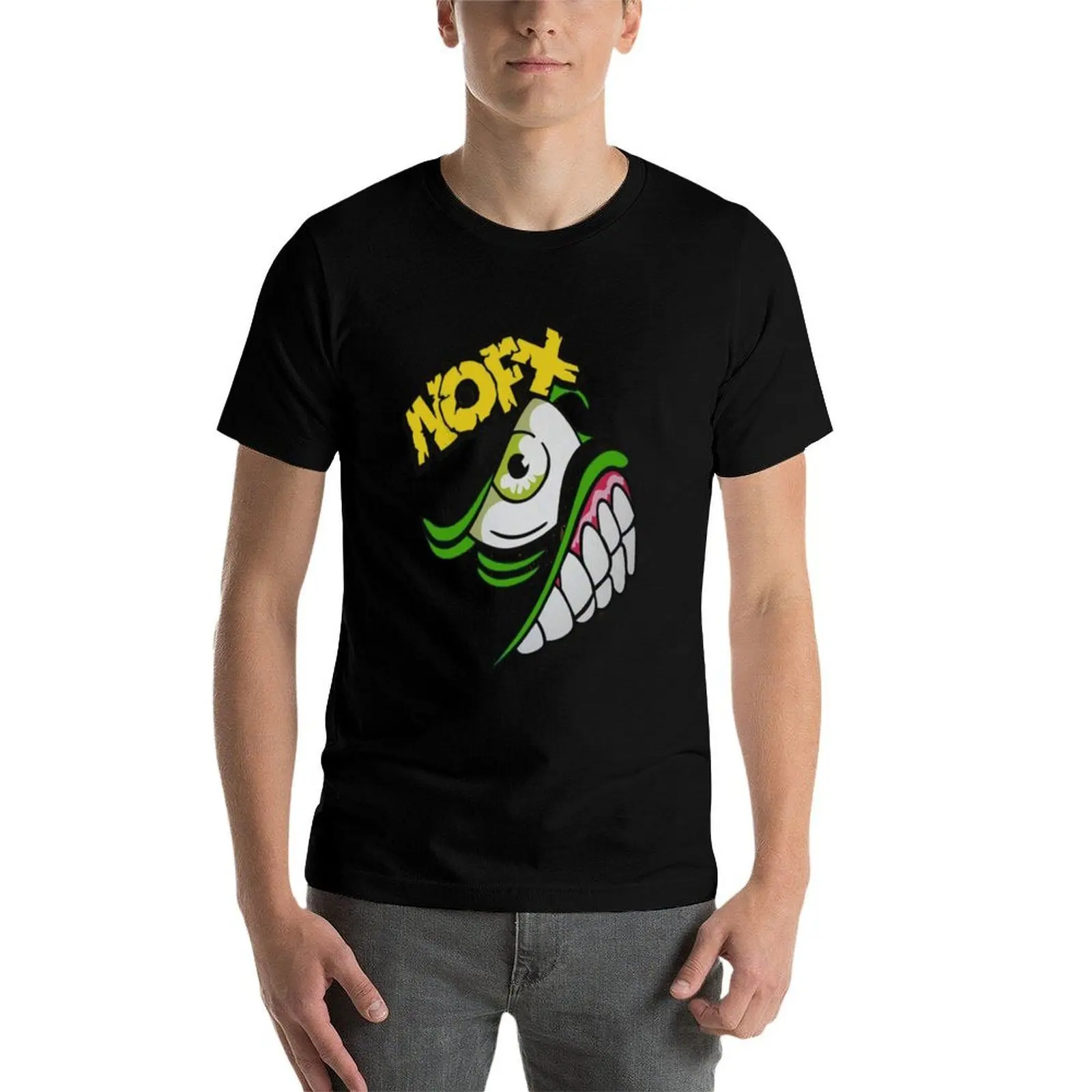 nofx logo essential T-Shirt man t shirt heavy cotton essential t