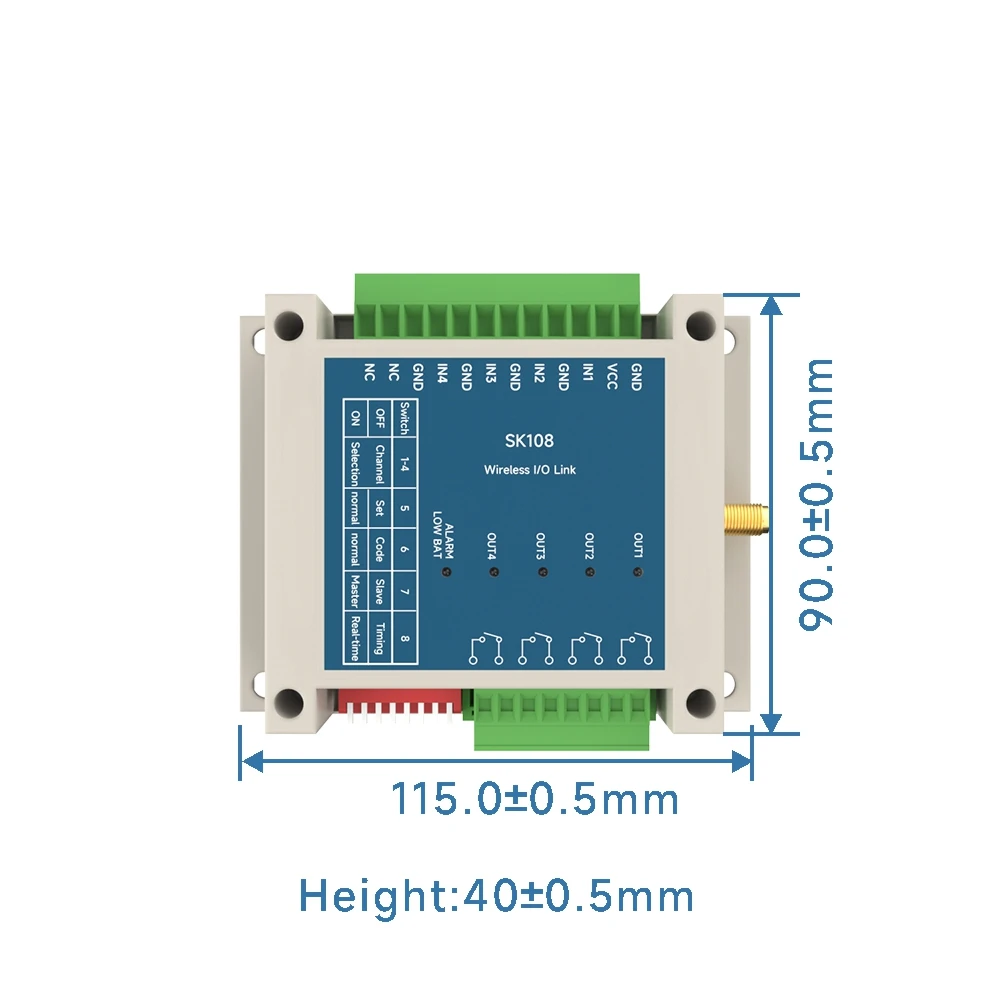 Long distance 3000m Four ways wireless remote control switch radio module SK108 for water tank