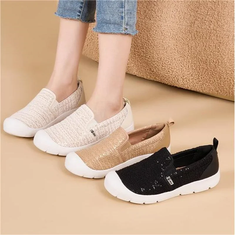 J&M Women Sneakers Mesh Breathable Casual Shoes Korean Style Walking Slip-On Sports Shoes Fashion Lady Girl Platform White Shoes