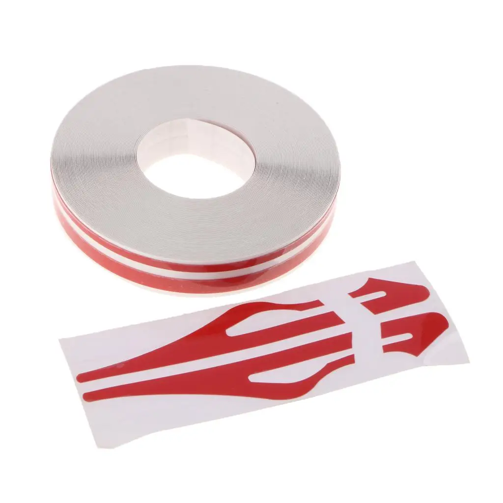 3-4pack Brooches Stripe Tape Vinyl Decal Car Stickers Steamline Line Red