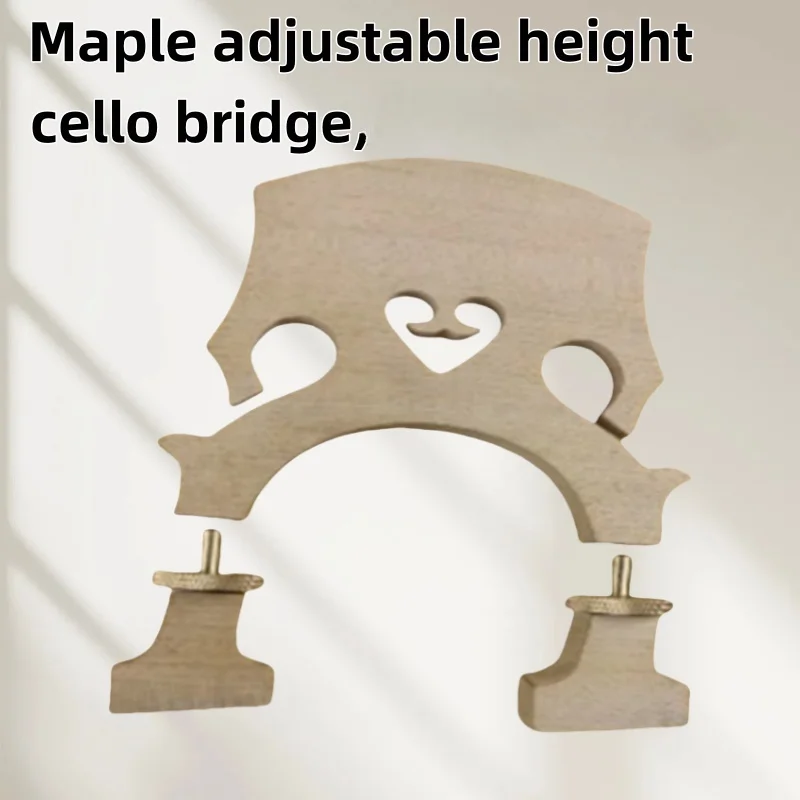 

Maple adjustable height cello bridge,1/2 size