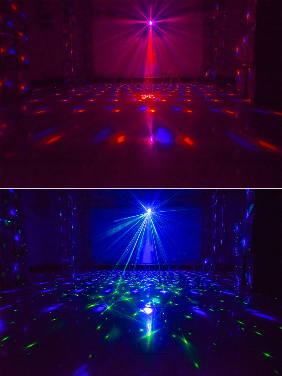 ALIEN Remote 60 Muster DJ Disco LED Kristall Magic Ball Laser Bühnen Beleuchtung Wirkung Party Urlaub Dance Weihnachten Hochzeit Licht