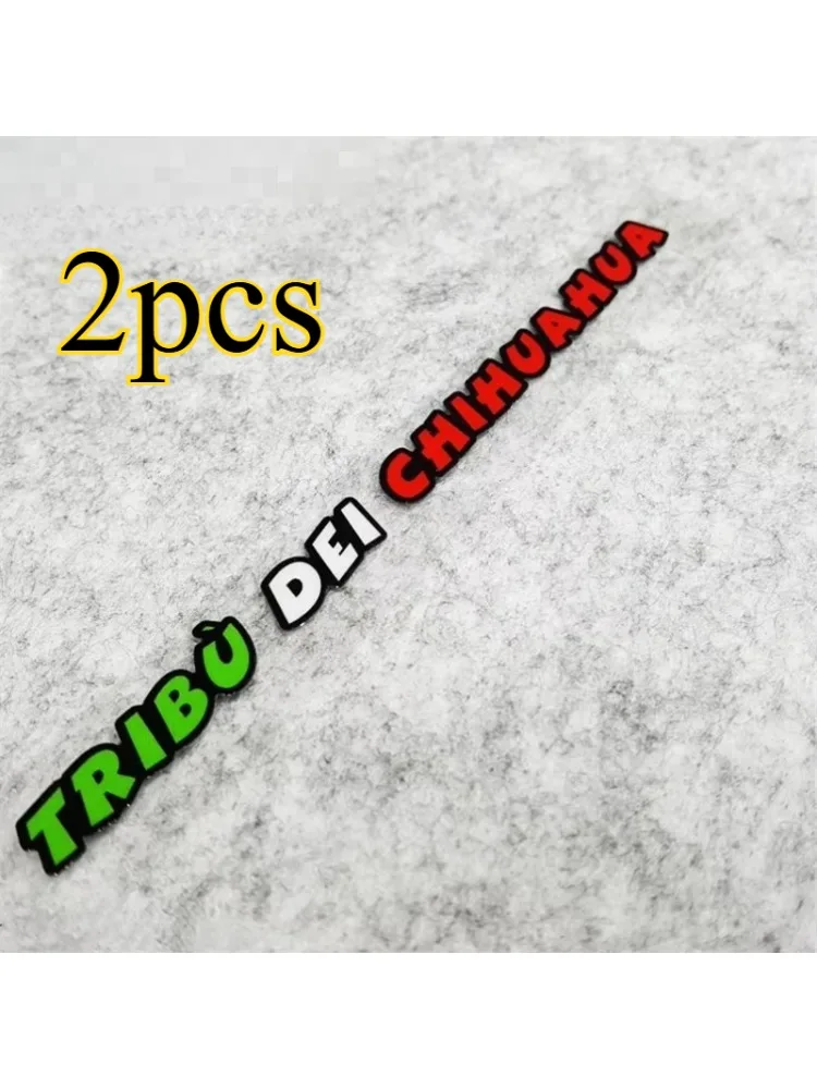 AliExpress NONE 2Pcs Tribu Dei Chihuahua Italian Text UV Resistant Waterproof Vinyl Stickers For Sports Bike Scooter Car Mirror Helmet Mod Decor