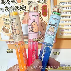3Pcs/Set Lovely Capybara Highlighters Cartoon Large capacity Fluorescence Markers for Journaling School Office Supplies gift