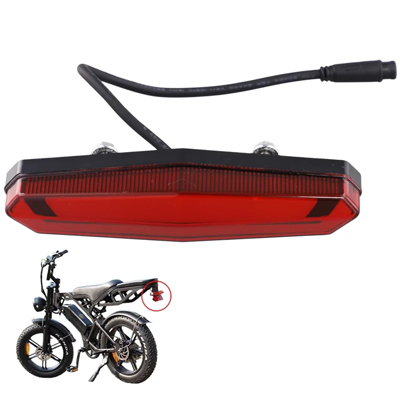 【قطرة السعر! !】 ضوء الفرامل المصباح تحذير السلامة الضوء الخلفي عالي السطوع دراجة كهربائية لملحقات Ouxi V20