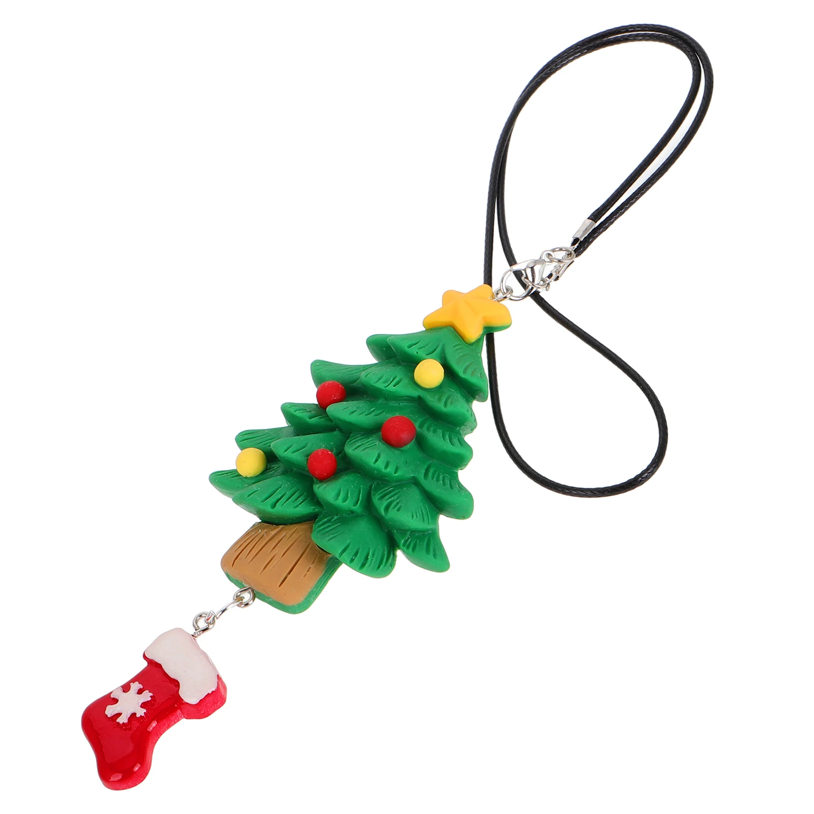 

Christmas Car Mirror Hanging Pendant Festive Rearview Decorations Cute Cartoon Interior Ornaments for Holiday Season