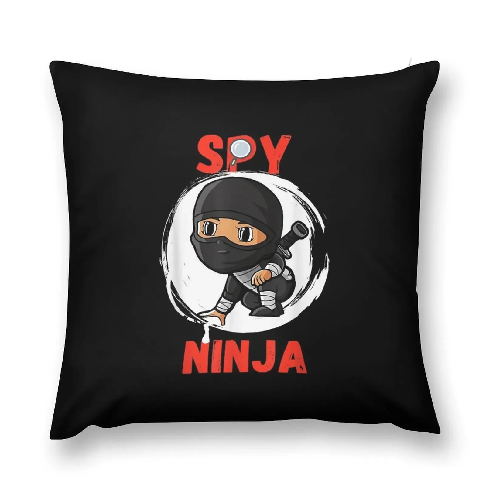 Cool Spy Gaming Ninjas Gamer Boy Girl Kids Spy Ninja Throw Pillow Plaid Sofa Sofa Pillow Cover Decorative Cushions Anime pillow