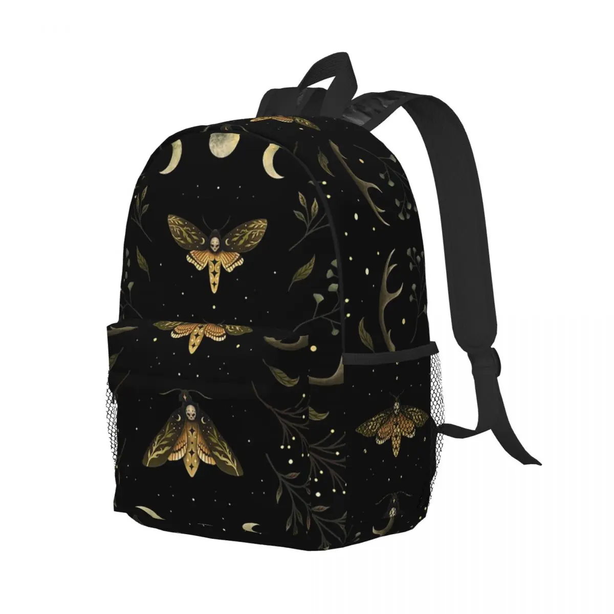 Death Head Moths Night Backpacks Boys Girls Bookbag Cartoon Children School Bags Laptop Rucksack Shoulder Bag Large Capacity