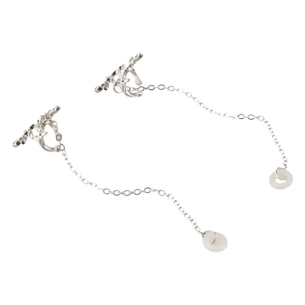 2pcs/pair Leaf Anti-Lost Earphone Clip Hollow Out Ear Clip Bluetooth Earphones Anti-lost Clip Jewelry Ear Decor