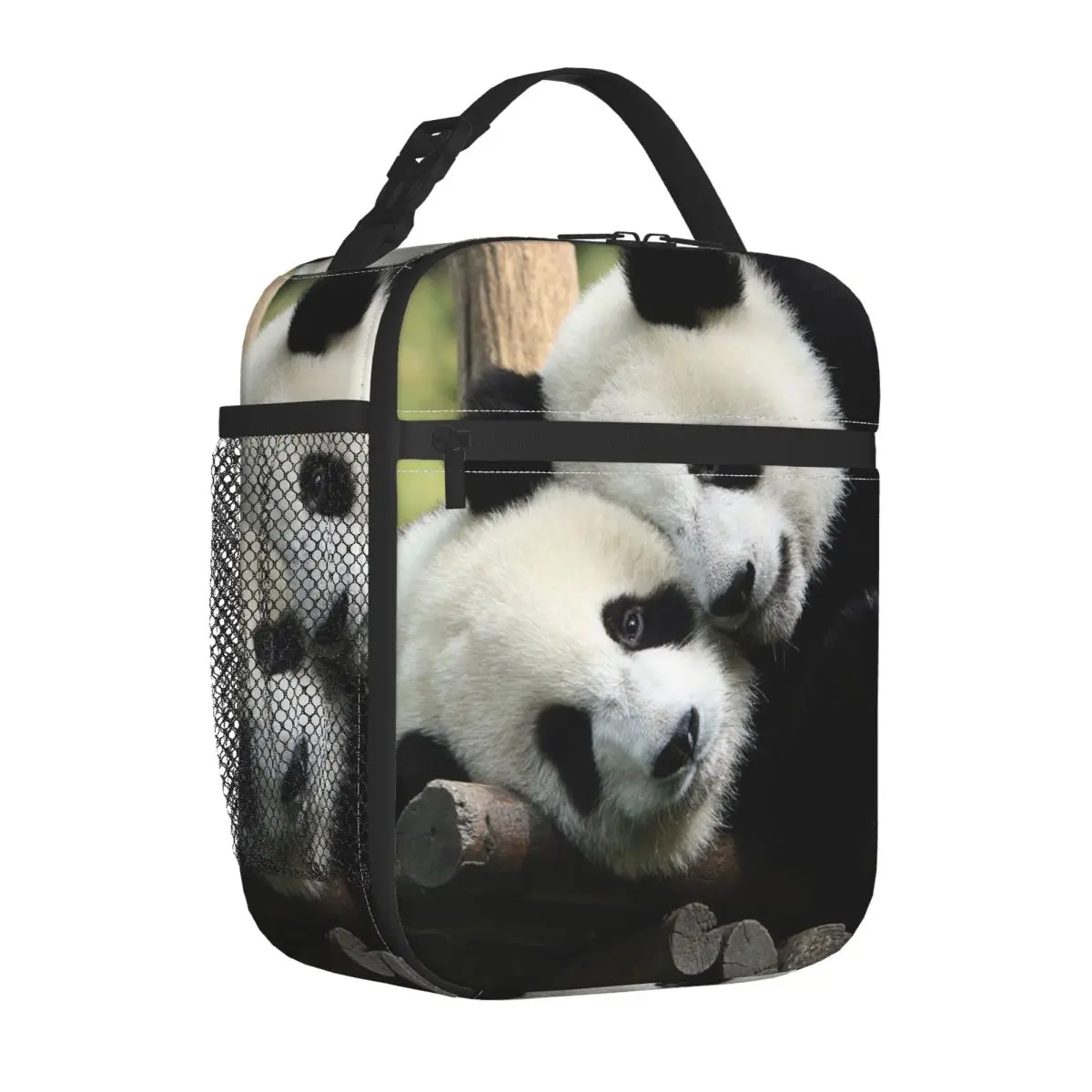 

Lovely Panda Insulated Lunch Bag Portable Animal Lunch Container Cooler Bag Tote Lunch Box Office Outdoor Food Handbags