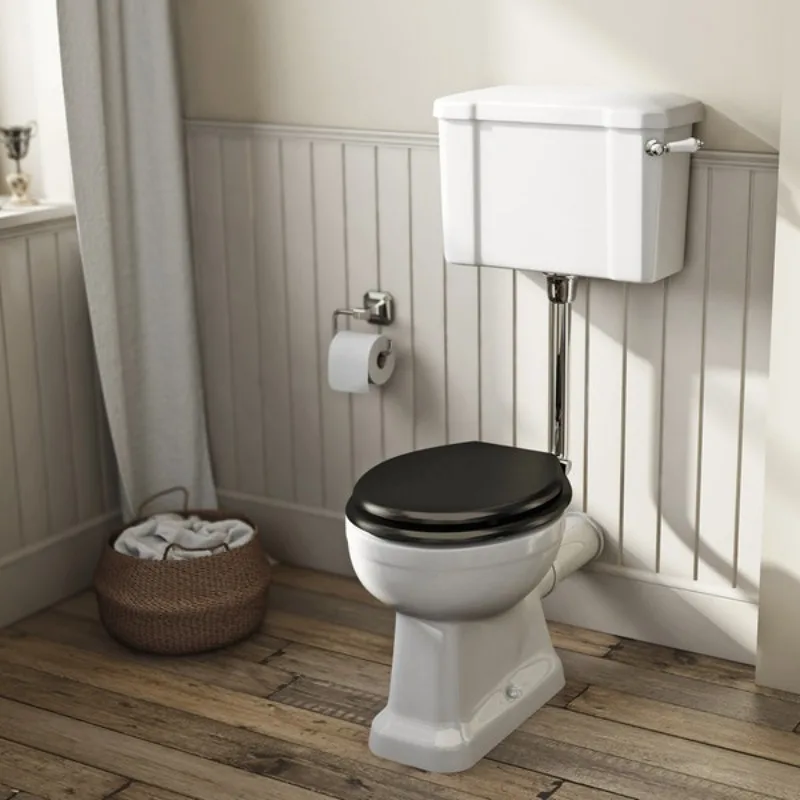 Bathroom wall-mounted ceramic water tank retro toilet low water tank classical toilet household split floor wall row