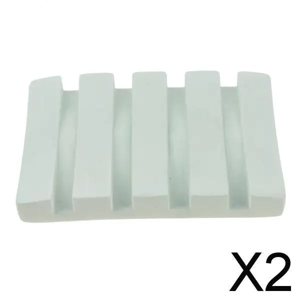 حامل قضيب الدياتوميت ، وسادة صابون ماصة للماء ، مستطيلي أخضر ، 2x