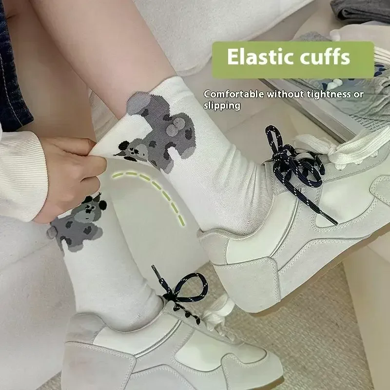 

Witty Dog Backside Ball Egg Socks; Soft Cotton Middle Tube Socks with Balls for Novelty Gifts