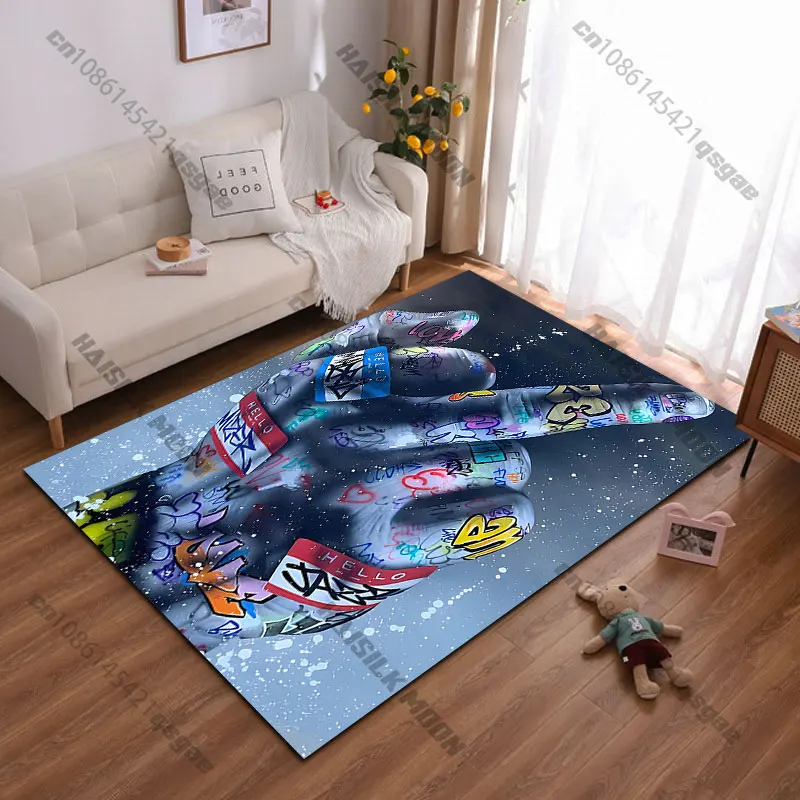 

Artistic rebellion and urban expression carpet Yoga living room room decor children's crawling mat doormat area rug