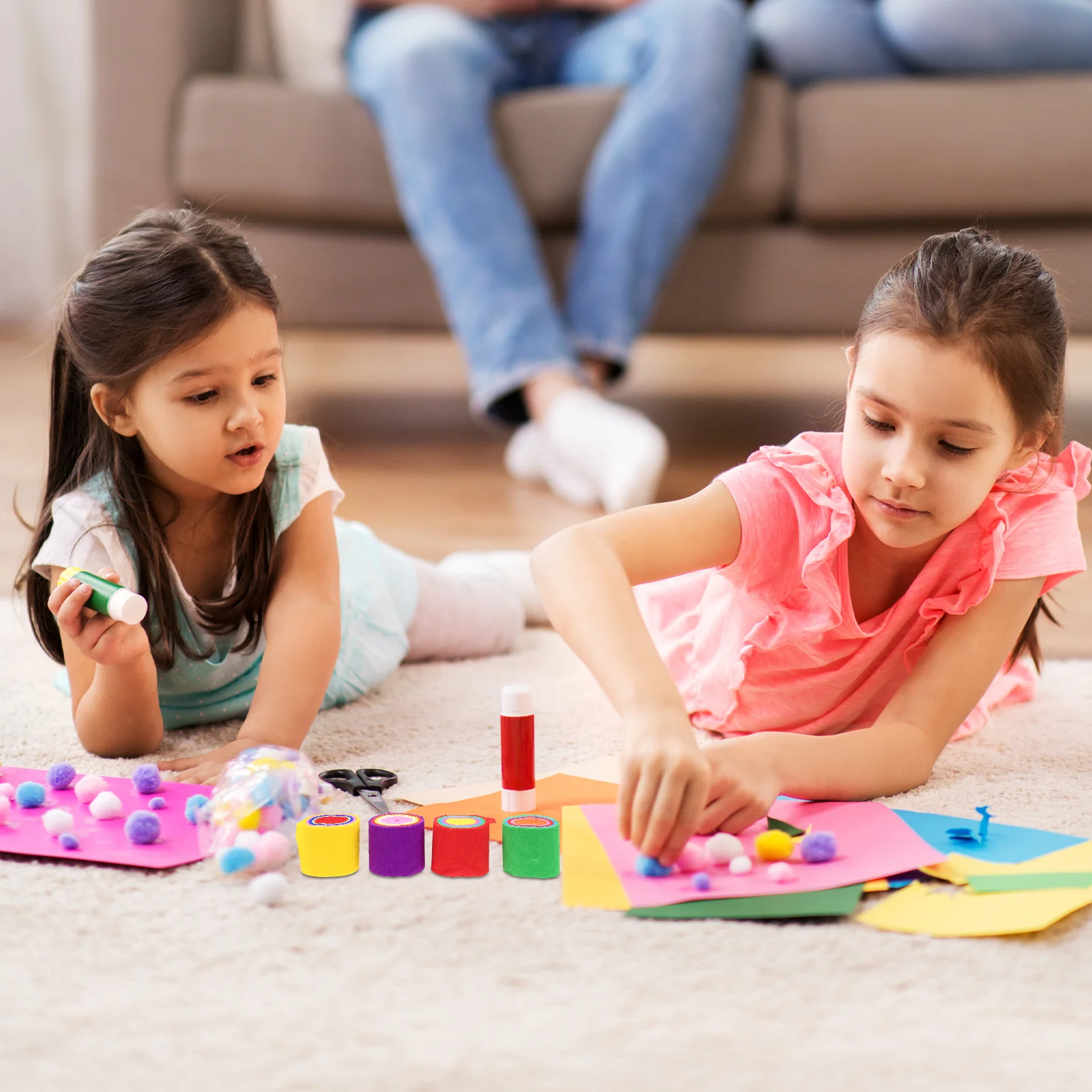 8 لفات من أوراق الكريب الورقية متعددة الوظائف، أوراق حرفية ملونة زاهية لتزيين حفلات العطلات في فئة الفن المدرسية