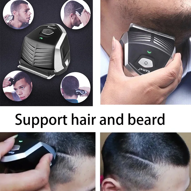 Kemei 6032 Hair Clipper UFO เครา Trimmer มินิแบบพกพาไฟฟ้าเครื่องตัดเครื่องโกนหนวด DIY Grooming สำหรับชาย