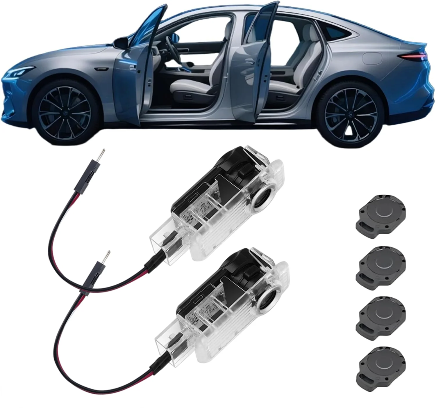 2pcs/set LED Door Courtesy Light Car Logo Projector Light For Audi A6 A7 Q3 Q5 Q7 A1 A3 A4 A5 SQ5 RS5 B5 B6 RS3 Audi Door Light