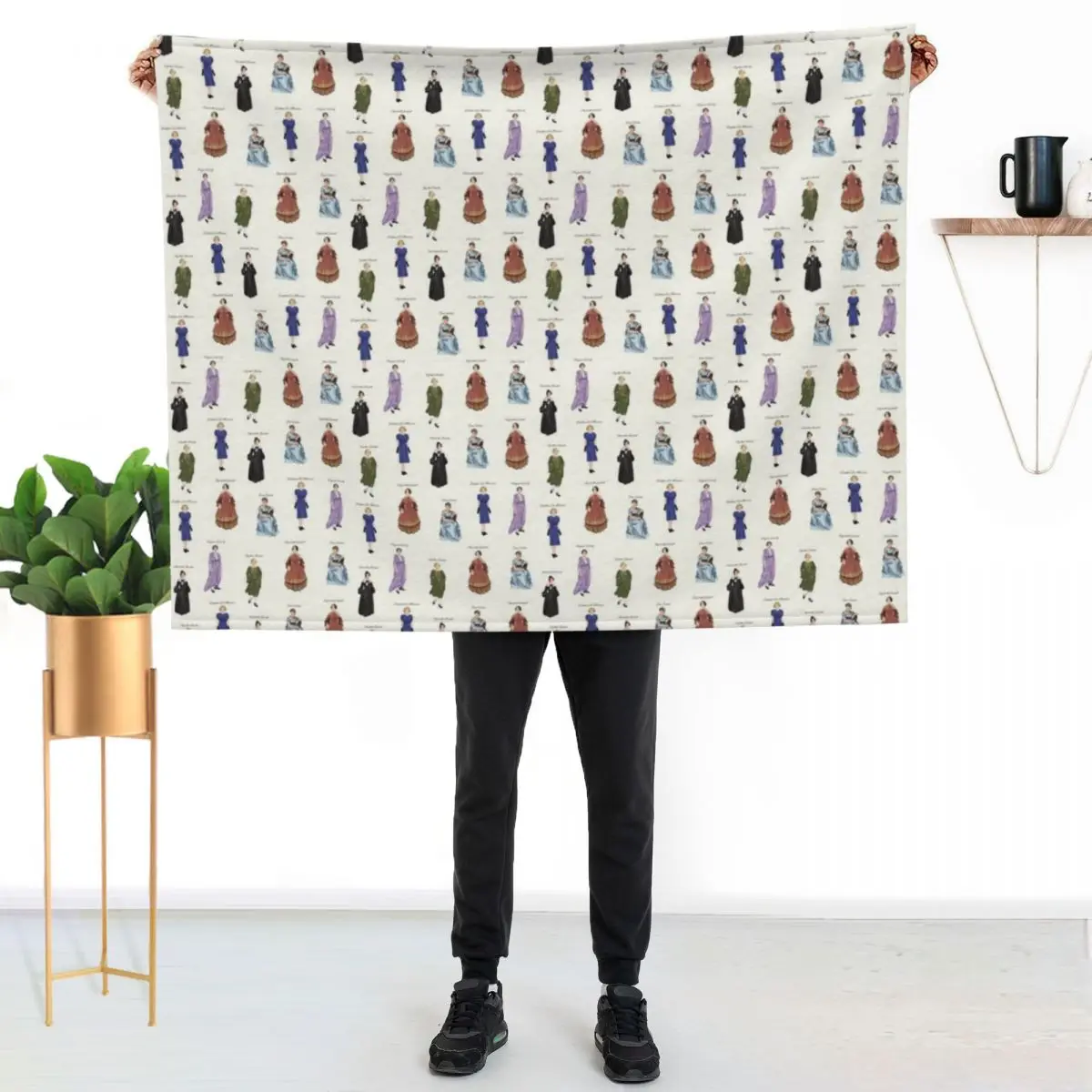 Six Female, British Literary Geniuses Throw Blanket Soft heavy to sleep Shaggy Heavy Hair halloween Blankets