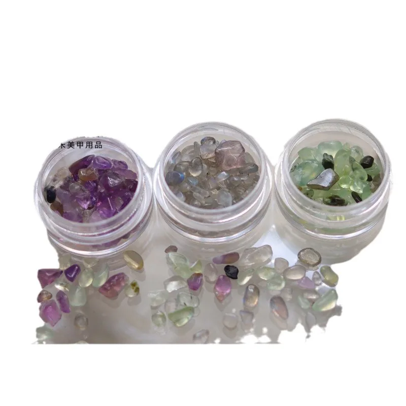 Pierre Naturelle Harvey Quartz Clip Strass pour Ongles, Violet, Vert, Gris, Transparent, Simple, Décorations Aazole Nail Art