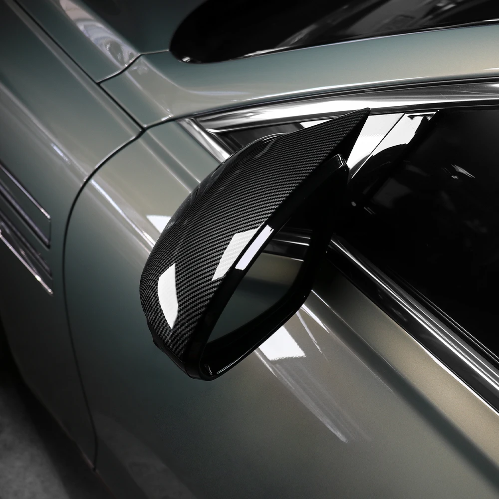 탄소 섬유 ABS Bull Horn 자동차 백미러 커버 트림 외부 액세서리 Genesis G80 2021-2026 자동차 용품