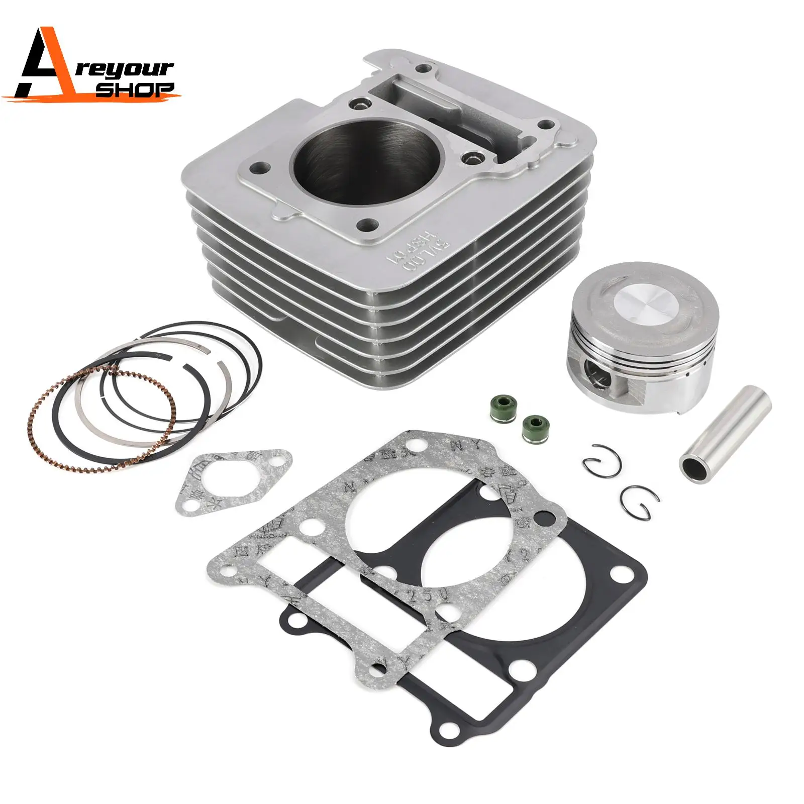

185cc Big Bore Cylinder Barrel Kit 62mm for Yamaha YBR125 YBR 125 Custom 2005-2018