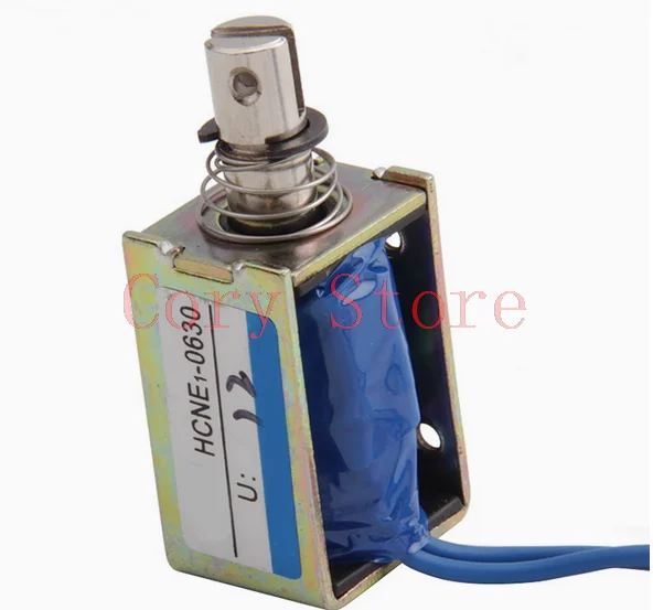 12V 24V Pull Hold/Release 3-5mm Stroke 0.62Kg Force Frame Electromagnet Solenoid Actuator HCNE1-0630