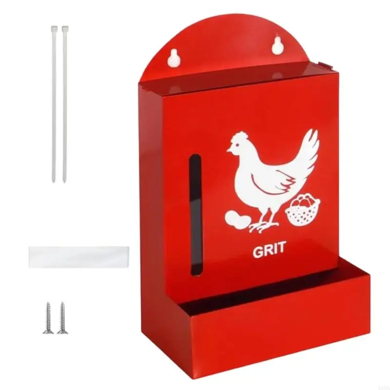 Rusts Resistant Chicken Grit Dispenser Chicken Poultry Feeders Chicken Oysters Shell Feeders for Various Poultry Type 
