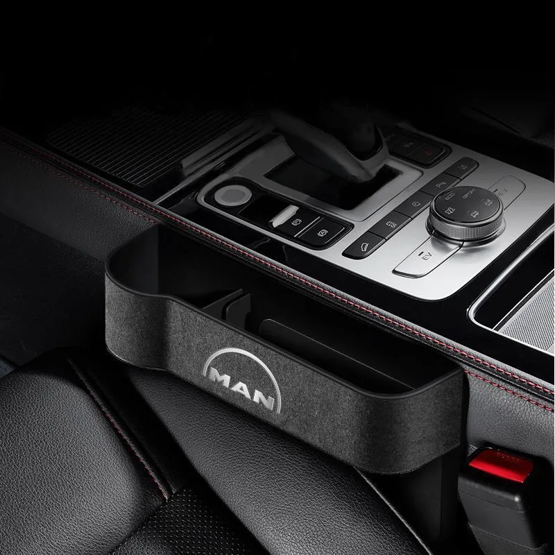 Car Seat Gap Leather Multifunctional Storag Box Auto Seat Side Crevice Storage Box For MAN TGX TGM TGA TGS TGE Accessories