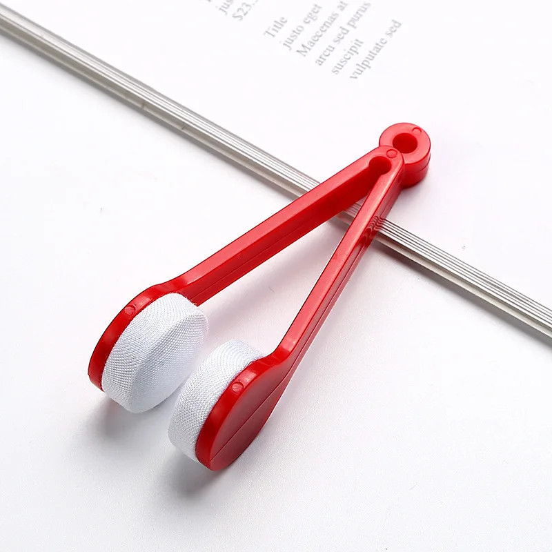 Portable Suede Glasses Cleaning Cloth and Clip
