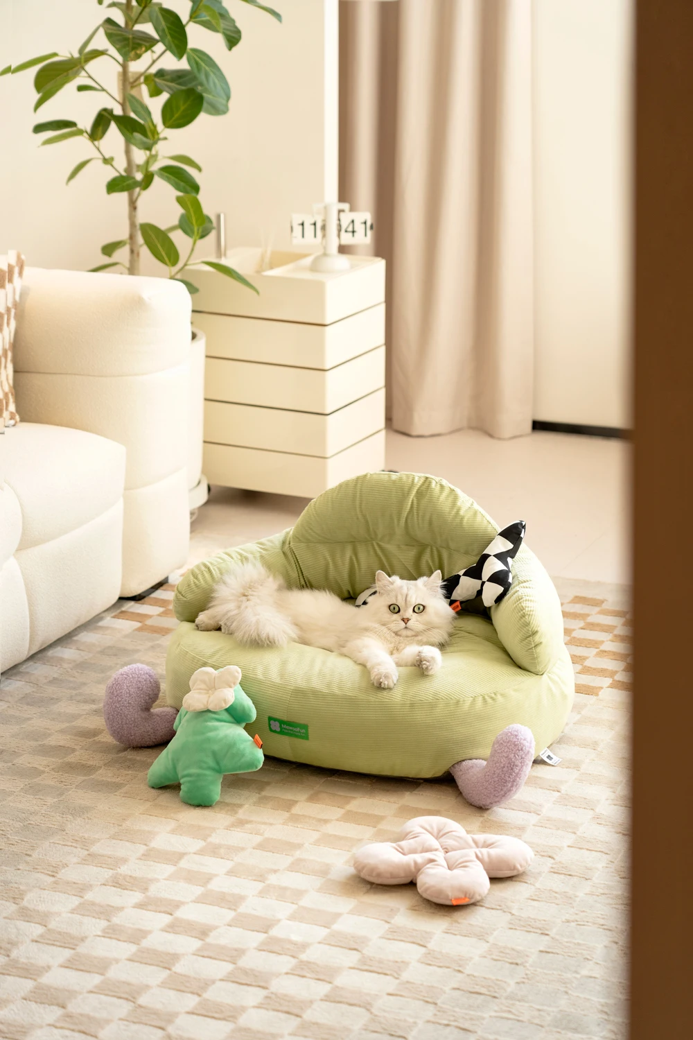 Mewoofun-Versatile Pet Bed, Cat Sofa and Dog House, Removable Washable Cover, Suitable for All Seasons, Perfect Mats