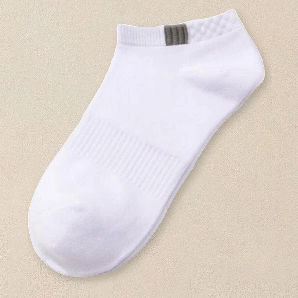 5 Pairs Men Minimalist Ankle Socks Fashionable Versatile Breathable Socks Comfortable Antibacterial Odor Resistant Casual Socks