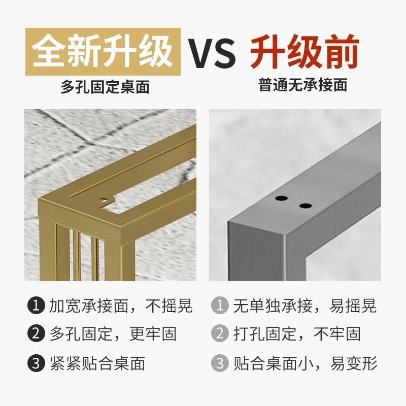 Stainless steel table legs Bar counter Metal feet Light luxury brushed dining table feet Desk