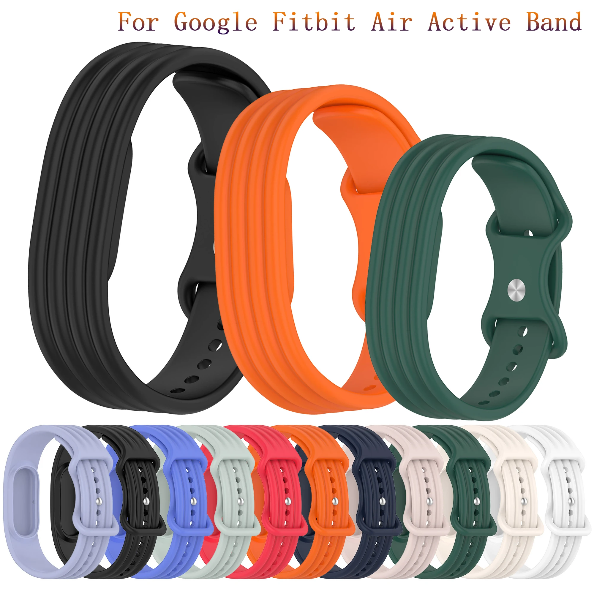 Silicone Loop Watch Strap For Google Fitbit Air Rubber Breathable Sports Band Wristband Replacement Bracelet Correa Accessories