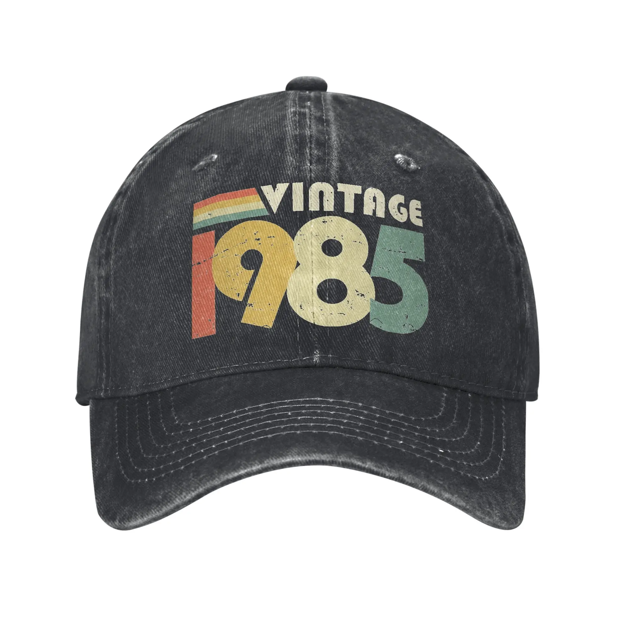 Vintage Vintage 1985 40th Birthday Gift Distressed Design Baseball Cap Men Women Distressed Cotton Snapback Cap Running Caps Hat