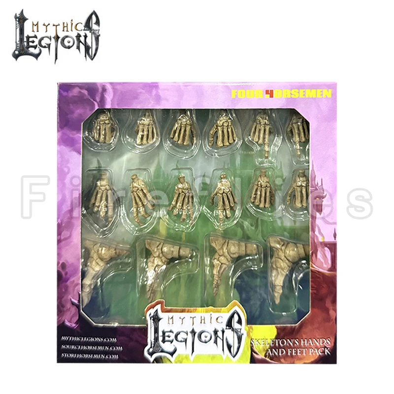 

1/12 6inches Four Horsemen Studio Mythic Legions Action Figure Necronominus Skeletons Hands Feet Pack Anime Model