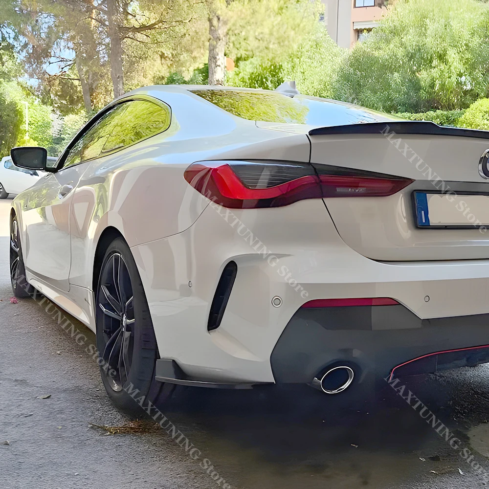 لسيارات BMW 4 Series G22 G23 M Sport 430i M440i M440d 2020-2023 المصد الخلفي الجانب غطاء فتحة التهوية Canard الفاصل سبويلر طقم الجسم #3