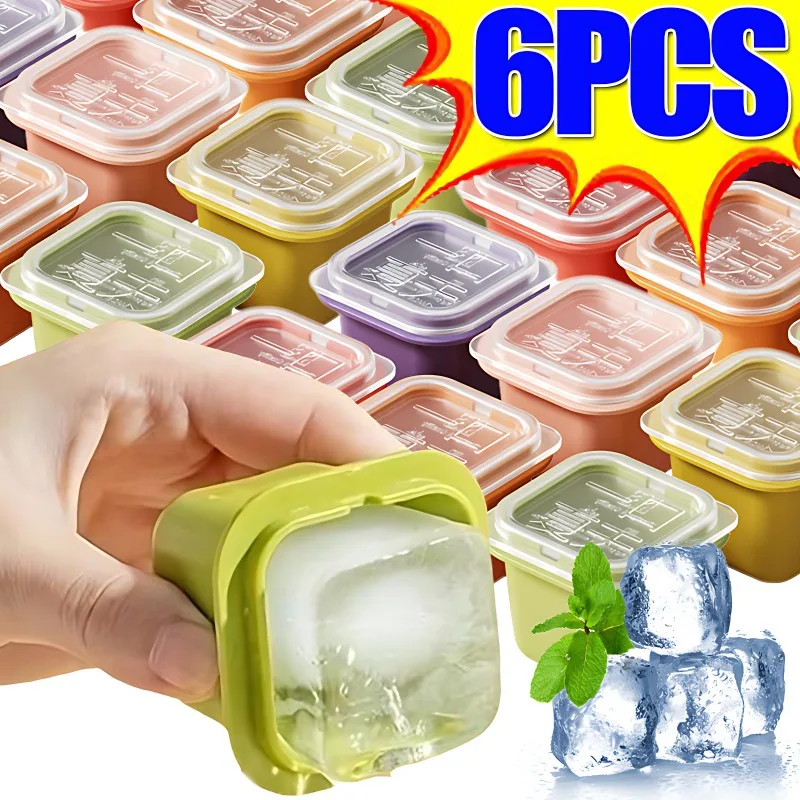 6/2/1pcs Creative Ice Cube Maker Whiskey Spherical Ice Ball Mould Food Grade Ice Cube Container DIY Home Bar Party Maker Tools