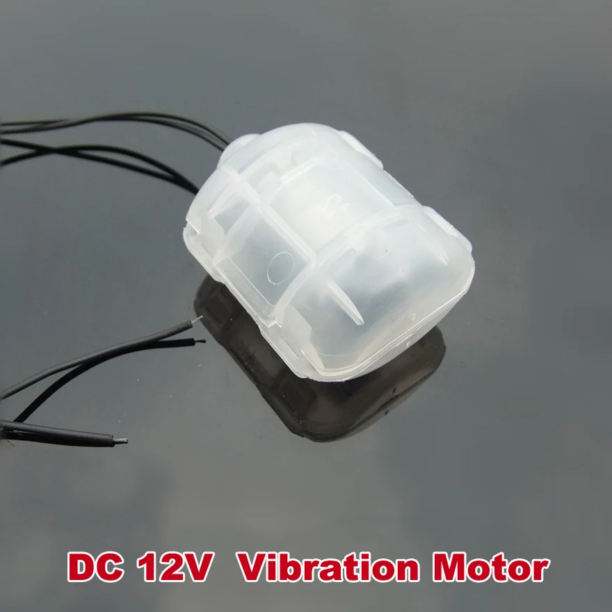 DC 12V 5000RPM Vibrating Electric Vibration Motor with White Plastic Case Cover for Massage Cushion Frog Feeder