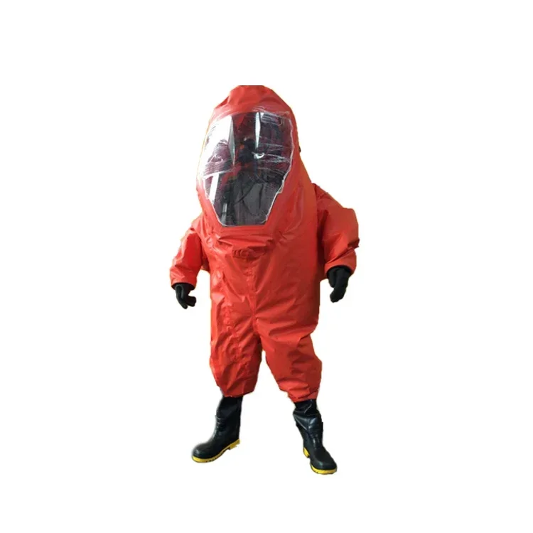 full body safety encapsulated chemical hazmat suit for chemical work