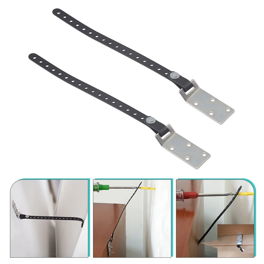 

2Pcs Furniture Wall Anchors Adjustable Safety Strap Falling Prevention Kid Proof Child Secure Strap Furniture Anti Tip Belt