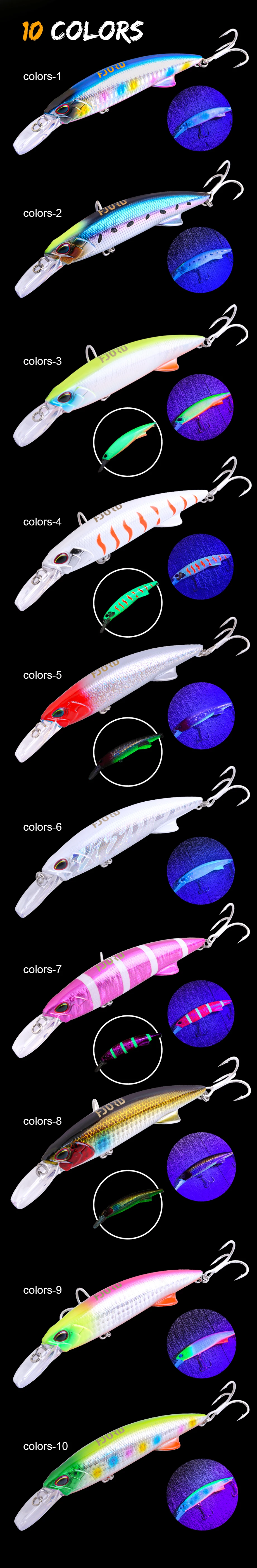 FJORD Glow UV 110 mm 64 g sinkende harte Köder Angelköder Weitwurf Meertiefe Salzwasser Trolling Köder Swimbaits Angelartikel – Detail 8
