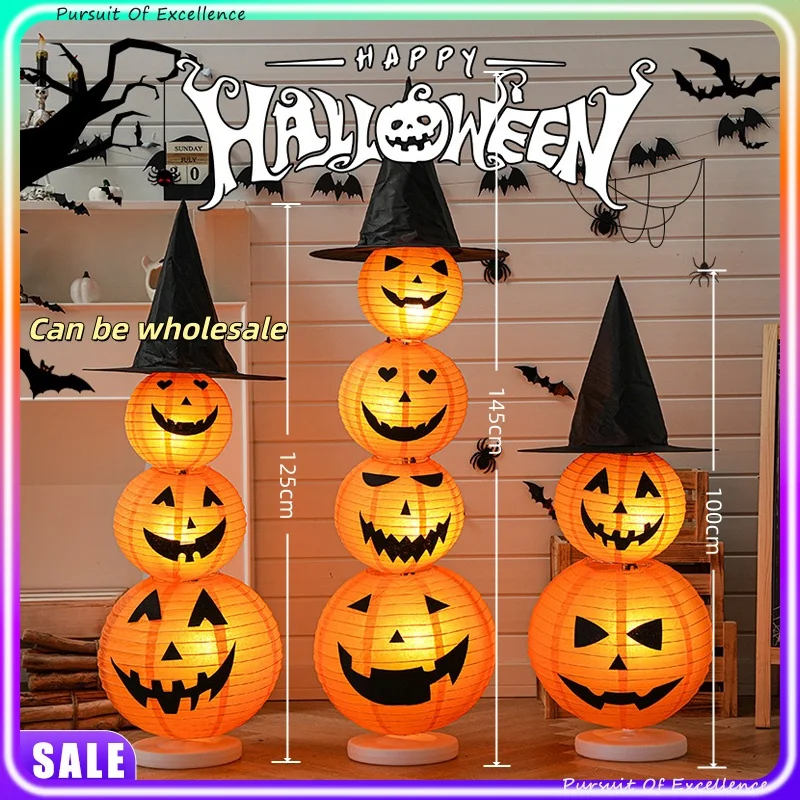 

ГОРЯЧАЯ ПРОДАЖА Хэллоуин тыквенные украшения складные Джек-О-фонарики тыквенные огни для дома и улицы, вечеринки,