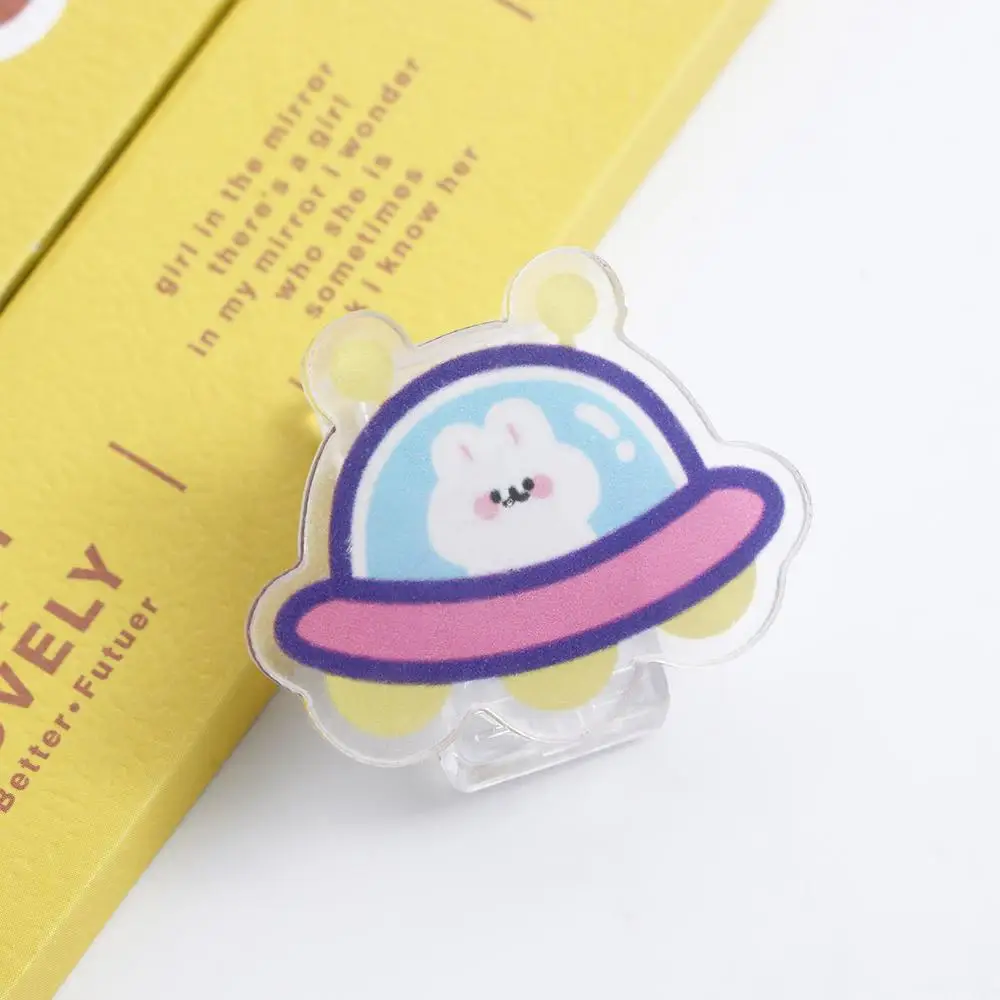 Desktop Organizer Cartoon Page Holder Index Clamp Binder Clip Transparent Clip Paper Clip Binder Clips Snacks Sealing Clip