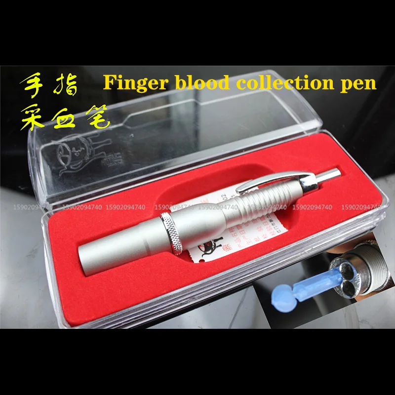 

medical 3 hole 1 pen + 300 pcs Blood lancet Aluminium alloy continuous Blood sampling pen Cupping blood glucose meter lancing