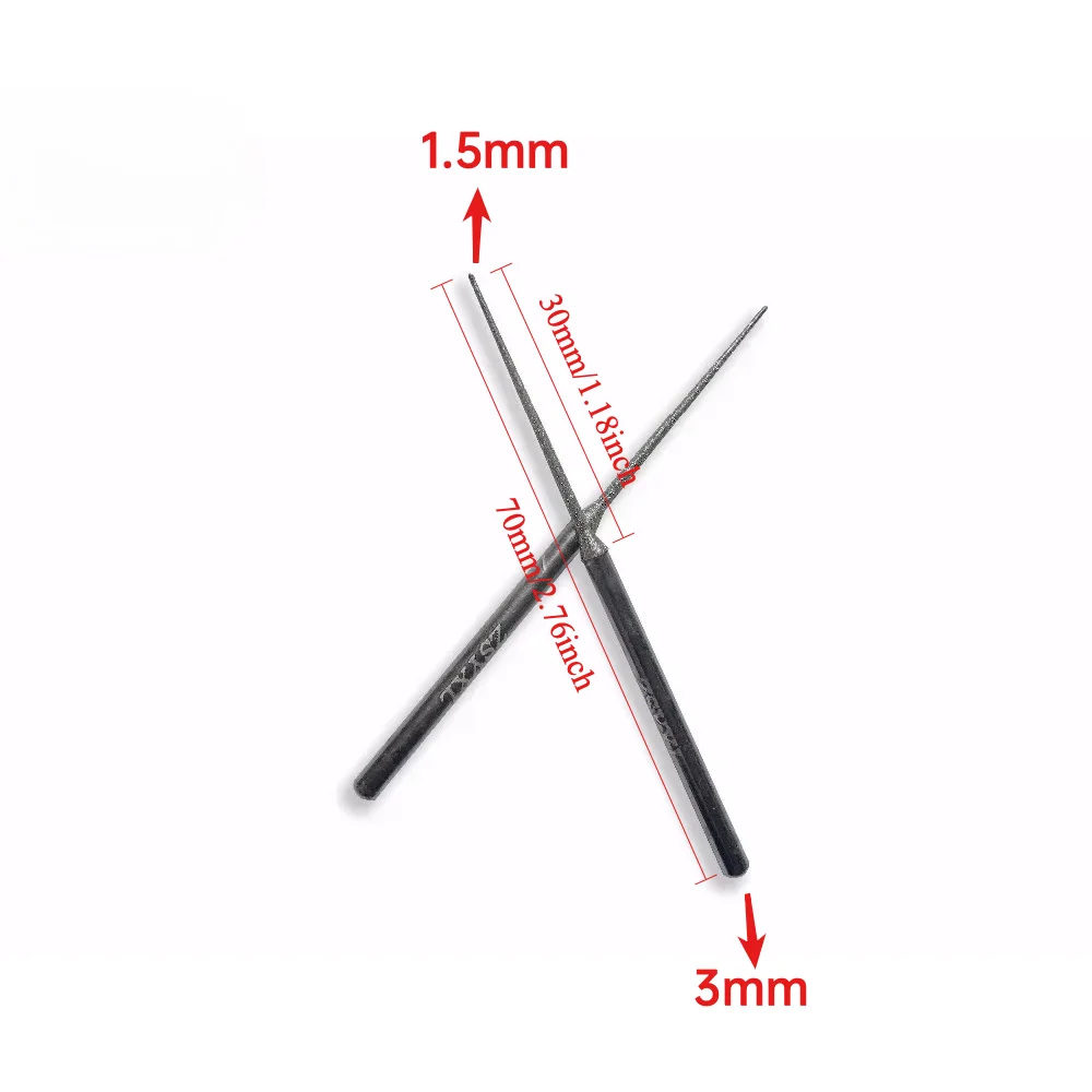 70x1.5mm Grinding Needle Set 3mm Shank Rotary Tool Drill Bit for Grinding Jade, Stone, Marble, Glass
